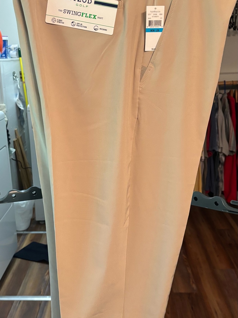 Izod Men’s Chinos - Beige/Tan Stretch Golf Pants